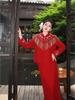 Winter 2026 Red High-End Double-Sided Wool Coat and Skirt Suit for Women, Chinese Style - NY033.