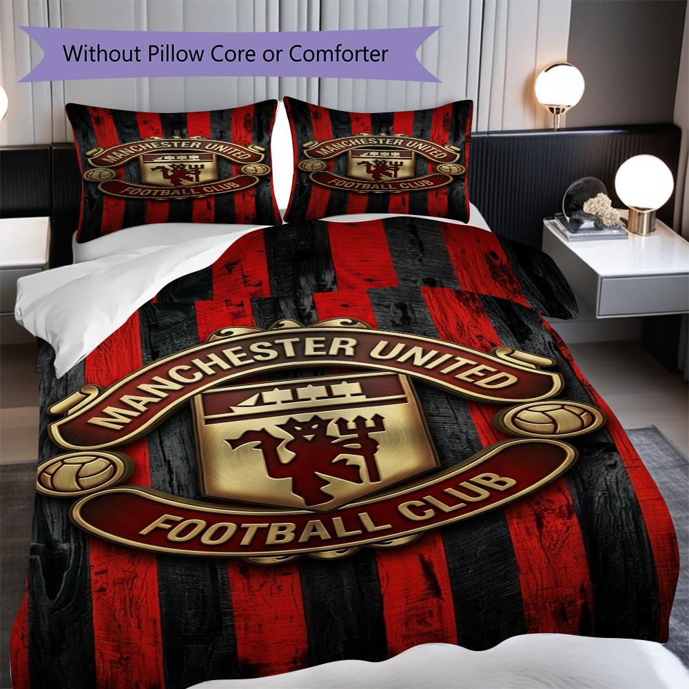 Manchester Legacy Bedding (1 * duvet cover + 2 * pillowcase, without core) 2D Flat Christmas birthday gift Duvet cover and pillowcase Bedding set