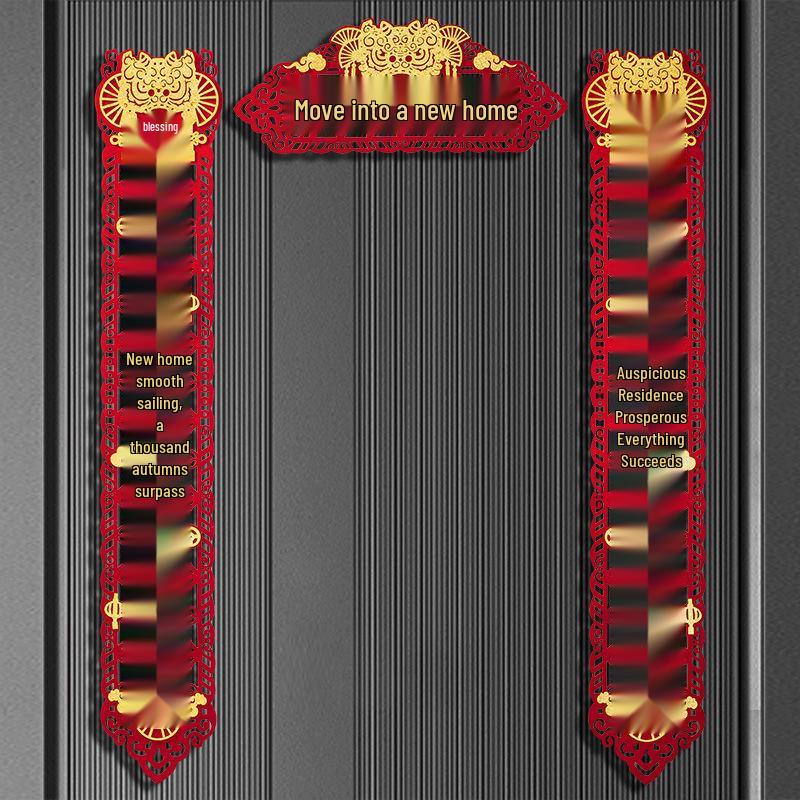 Magnetické uspořádání nového domova: Sada samolepek na dveře a dekorací na kolaudaci