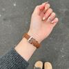 Slim Leather Strap For Apple Watch Series 11 46mm Band 42mm 49mm 44mm 40mm 41mm 45mm 38mm 45mm IWatch Ultra 2/3 S10 9 8 7 SE 6 5 4 3 2 Woman Bracelet