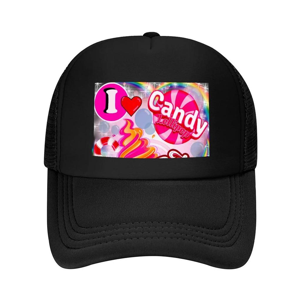 I Love Candy Lollypop Ice-Cream Baseball Cap fishing caps man Hat Man Luxury Sun Cap western Hat Men's Caps Women's