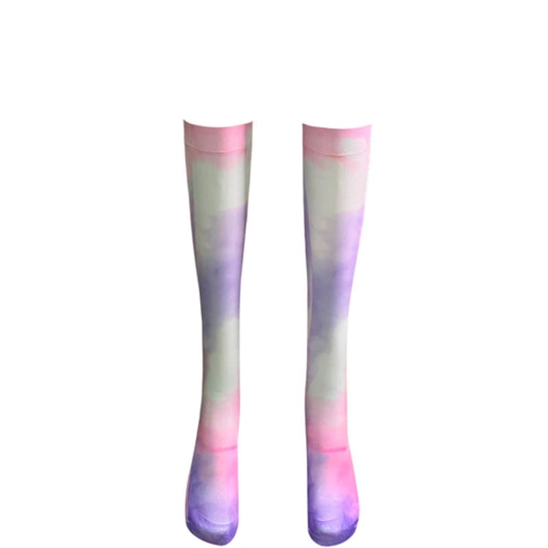 

Романтический тигр Облака фиолетовые Гольфы до колена Free