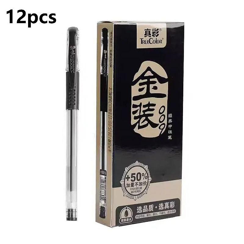 12pcs Gel Pens Black/Red Ballpoint Pens Stationery 0.5mm Cute Pens Korean Stationery Kawaii School Supplies Office Accessories
