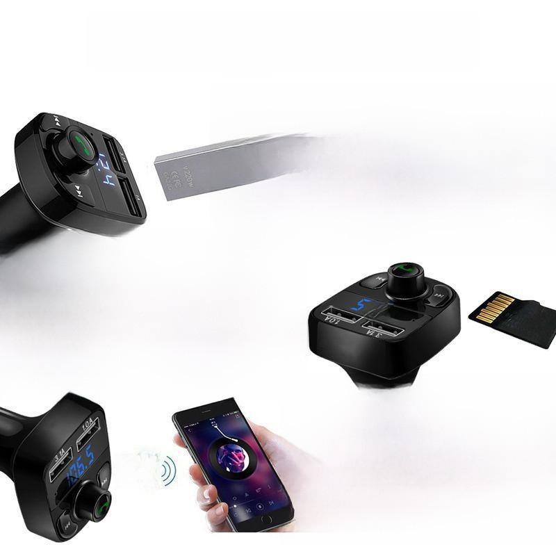 Car Bluetooth Receiver Charger Lossless Sound Quality Fm Transmitter Card Insert Car Mp3 Bluetooth Player