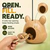 Cute Animal Garden Statue Outdoor Squirrel Feeder with Creative Simulated Head Design Durable 3D Printed Hanging Wildlife Feeding Station for