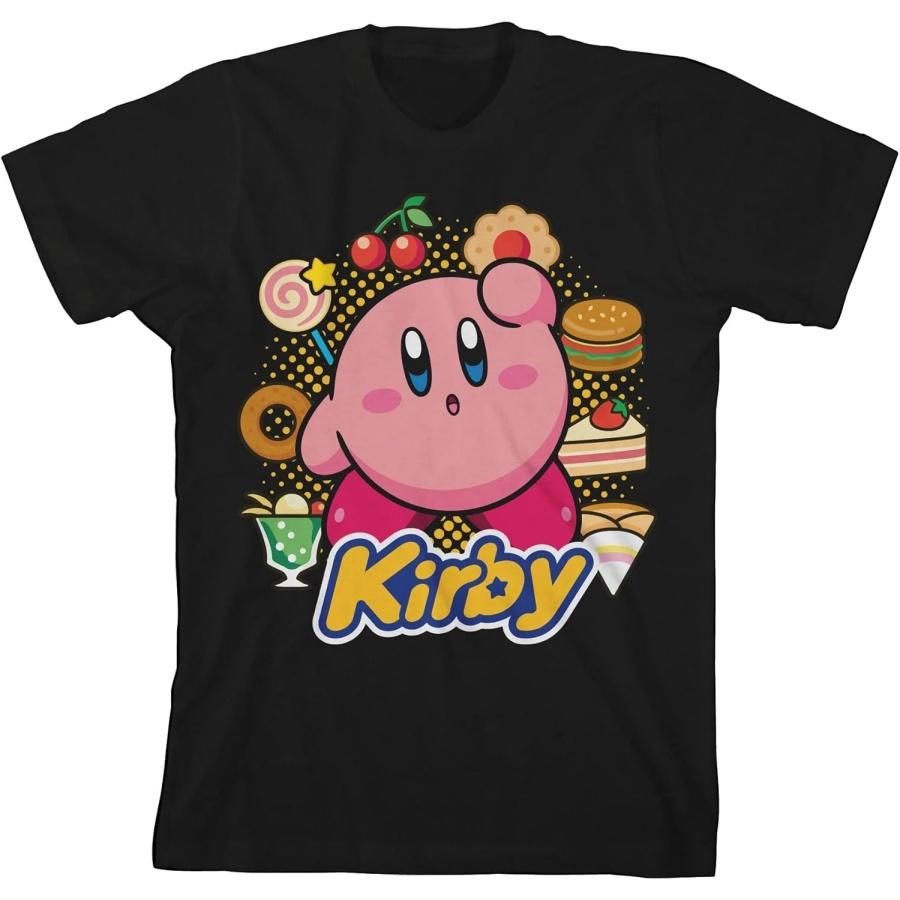 

Kirby Circle of Food Boy s Black T-Shirt XXXXXL різнокольоровий