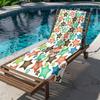 1Pc Colorful Stars Beach Towel Abstract Geometric Print Rainbow Design Quick Dry Microfiber Large Bath Towel For Kids Girls