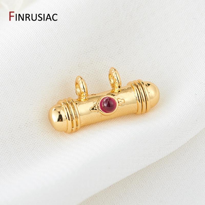 

Cute Enamel Chili Charms 14k Gold Plated Brass Metal Barbell Pendants Accessories For Jewellery Making 1 piece