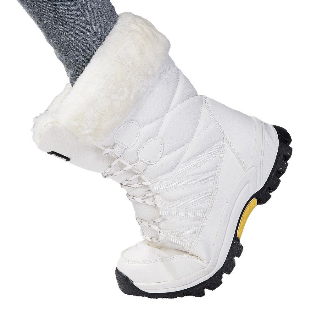 Fashion 2025 New Cotton Shoes Waterproof and Cold proof Long Boots for Women Outdoor with Thick Velvet and Warmth Snow Boots