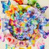 50pcs Transparent PET Cartoon Bright Colorful Butterfly Stickers DIY Handbook Phone Decor Stationary Notebook Sticker Aesthetic