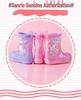 Sanrio Kids Waterproof Girls' Winter Rain Boots with Fleece Lining, Non-Slip Outdoor Rubber Boots
