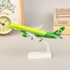 16Cm 1:400 Scale Green Diecast Metal Planes Russia Siberia S7 Airlines Airbus A320 Plane Model Alloy Airplane Aircraft Model