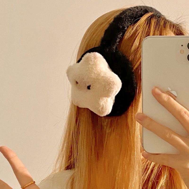 Adjustable Siamese Cat Plush Earmuffs for Warmth and Antifreeze Protection