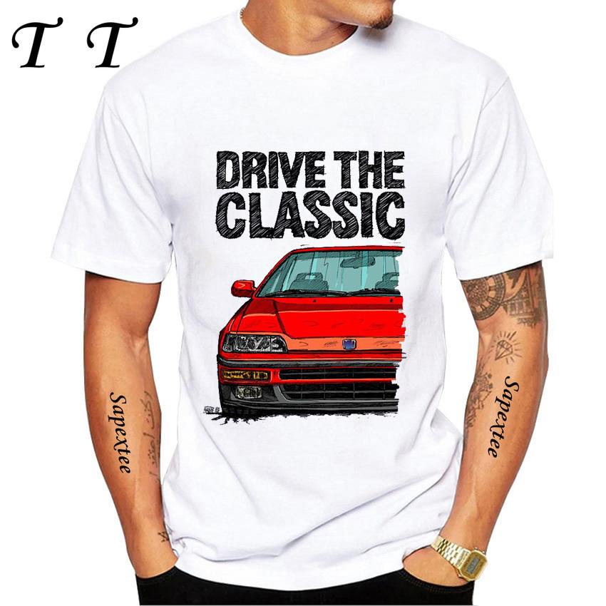 Guida La Classica CRX JDM Civic Type R Maglietta Nuova Uomo Manica Corta Ragazzo Top Casual Leggenda Giapponese Re del Drift Magliette Bianche