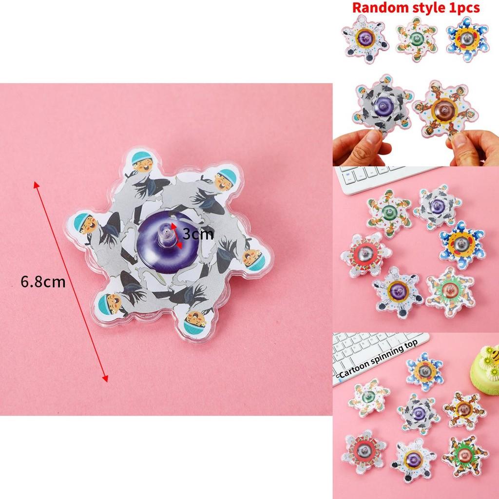 Kids Toy Cartoon Figure Pattern Gyroscope With Creative Design For Childrens Day Gift And School Activity