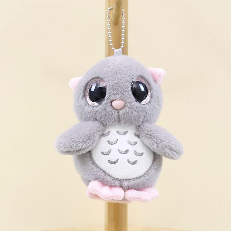 Charming Plush Owl Keychain Cute Animal Bag Accessory Stuffed Toy Doll