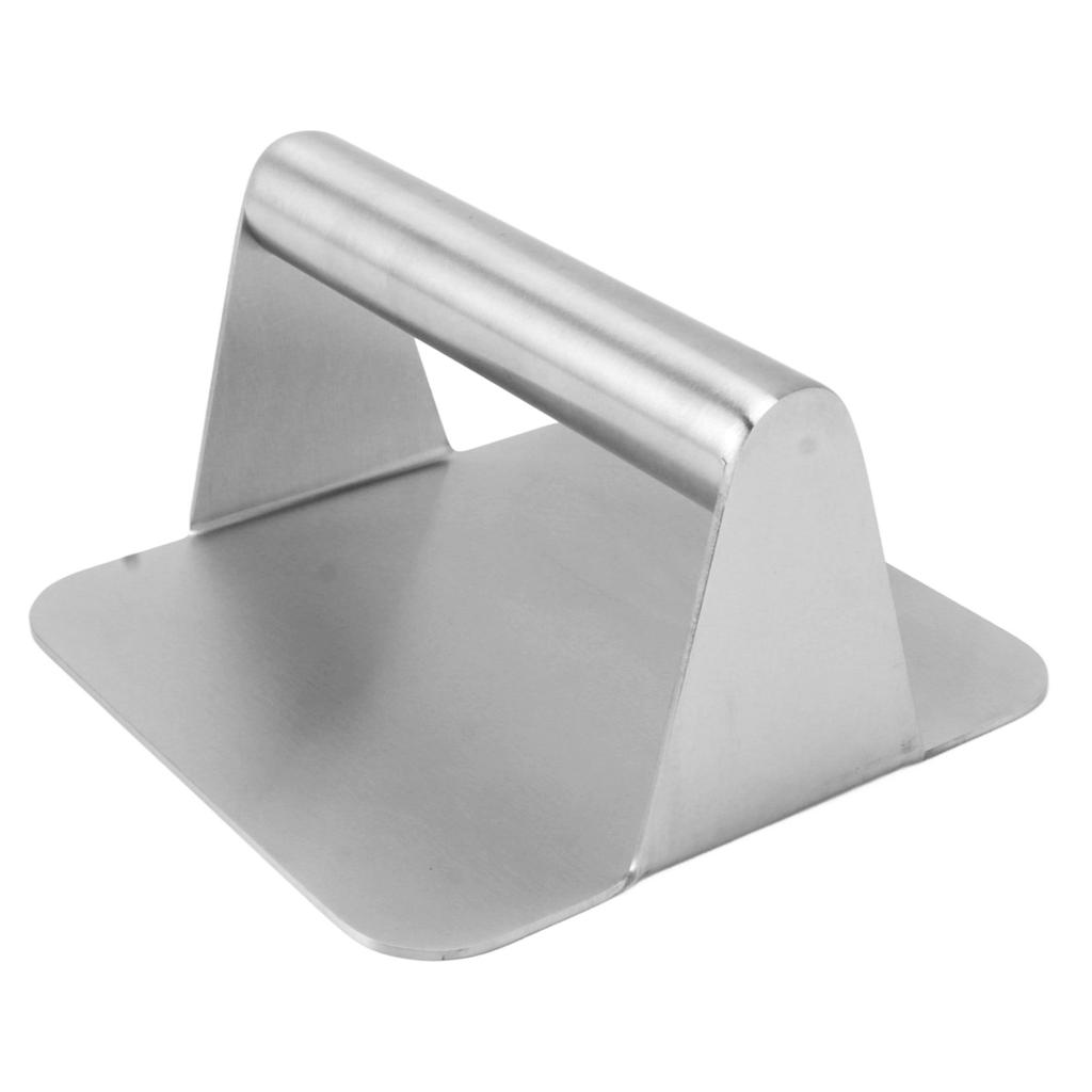 Burger Press Meat Patty Press Maker Stainless Steel Wooden Handle Square for Cooking Grill