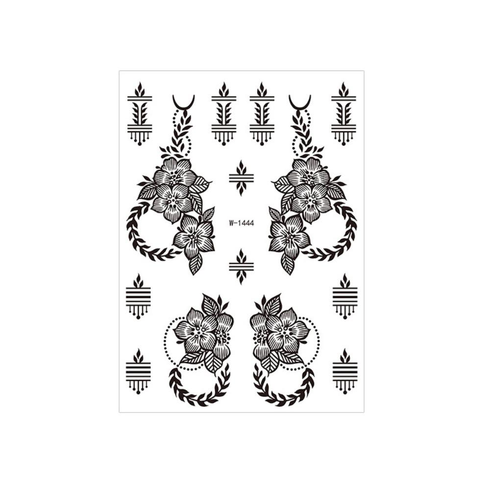 Fake Henna Tattoo Stickers India Mehndi Flower Body Art Sticker  Women/Lady/Girl