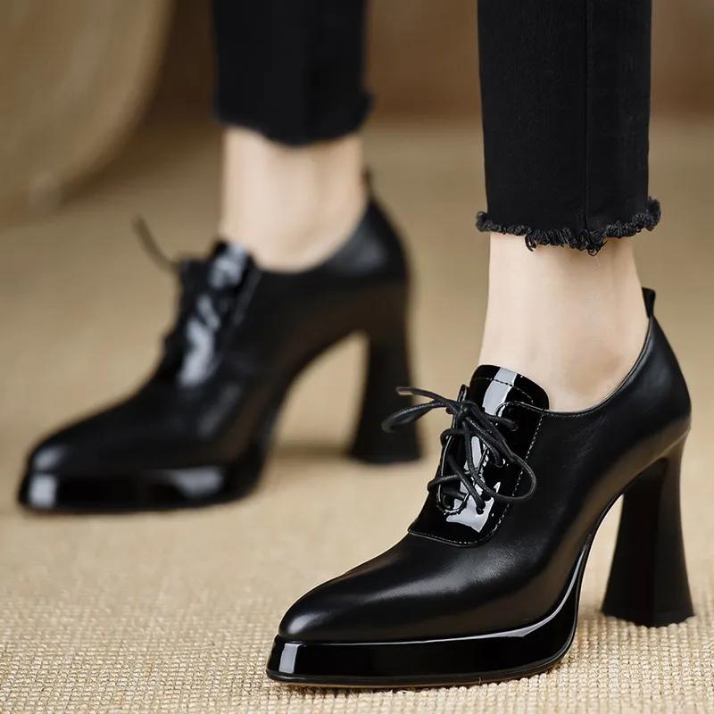 Fashion Women's Single Shoes High Quality Thick Sole Pointed  Strap Waterproof Platform Fashion All Comfortable Non-slip Breathable