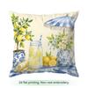 Fresh Blue And Yellow Lemon Pictures Cushions Pillowcase Polyester Cushion Cover Throw Pillow Pillowcover Home Car Sofa Decor