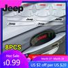 Pro Jeep 8 ks Ochranná nálepka na misku kliky dveří auta Protisrážkový proužek Pro Jeep Grand Cherokee Wrangler JK Gladiator Comp