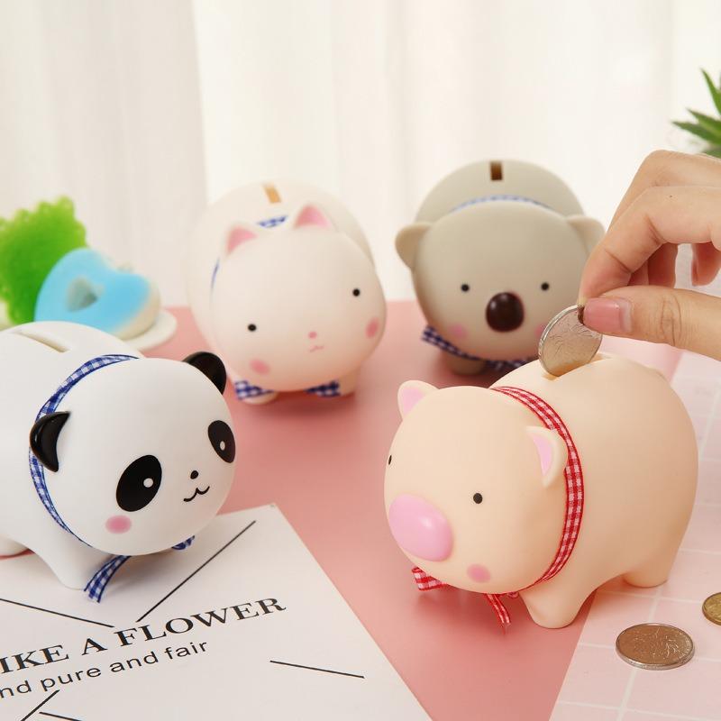 1Pc Piggy Bank Money Box Saving Cash Coin Cute Cartoon Animal Gifts Desktop Decorative Ornaments