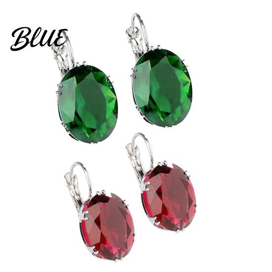 Unique Design Earrings 46024 Pairs Teardrop Lightweight Sparkling Cubic Drop