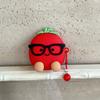 Cute 3D Tomato Shape Case Soft Silicone Protect Cover With Cherry Charm Compatible With AirPod Cover 1/2/3/4/Pro/Pro 2/Pro 3