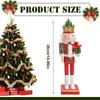 Nutcracker Figures 15 Inch Wooden Collectible Soldier Nutcracker Figurine Christmas Table Centerpiece For Kitchen Dinner Shelf