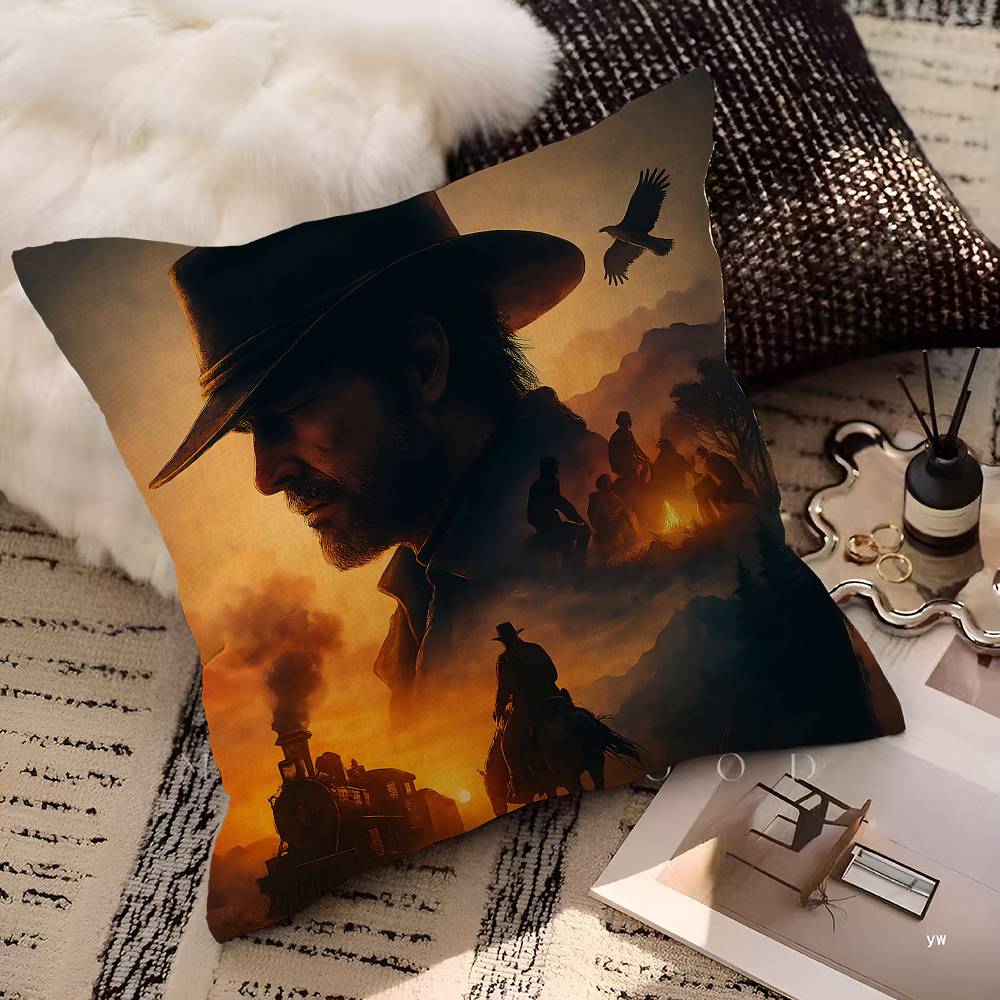 Spiel R-Red Dead-R-Redemptions 45*45cm Kissenbezug Kissenhülle Dekor Kissenbezug Heim-Kissenbezug Für Sofakissen