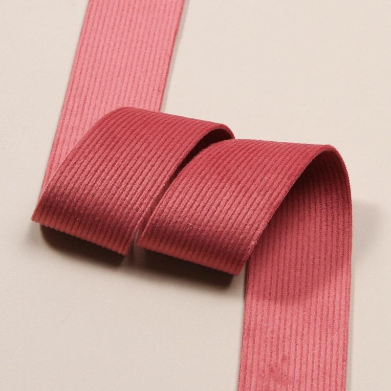 5yards Double Sided Soft Corduroy Ribbon for DIY Hair Bows Craft Accessories Clothing Material Wedding Gift Box Decoration