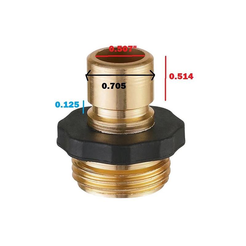 2pcs Brass Tap 3/4 Female 1/2 Quick Connector Washing Machine Garden Water Hose Quick Connect Adapter 25mm Universal Parts