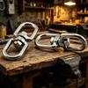 304 Stainless Steel Swivel Hook – 360° Double-Ring Connector – M4/M5/M6, 113-300kg – For Boating, Camping, Dog Leashes, Plant Hangers