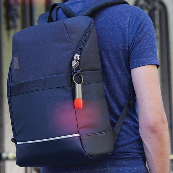 Lexon Nomaday Flash Keychain Light Grey/Gun Ll137X