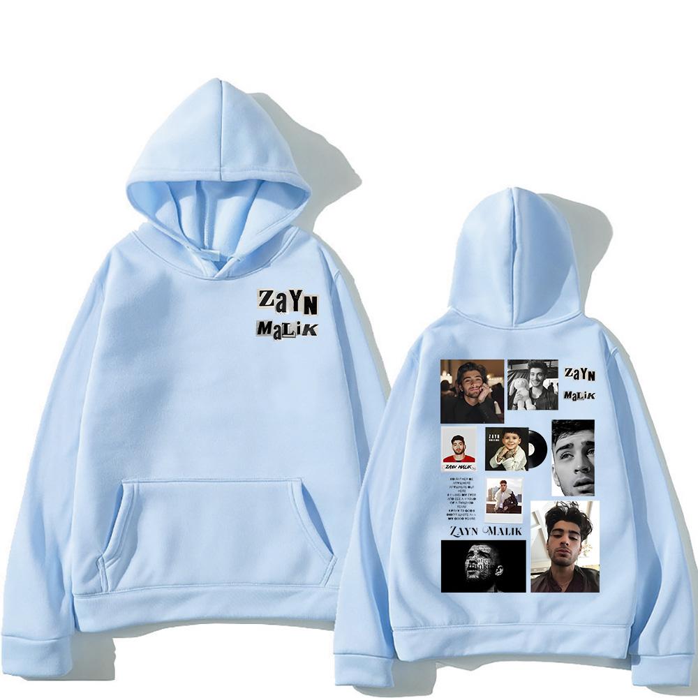 ZAYN Nadruk Modne Bluzy Zayn Malik Retro Hip Hop Pulower Unisex Oversize Topy Jesień Długi Rękaw Bluza Męska Damska Odzież