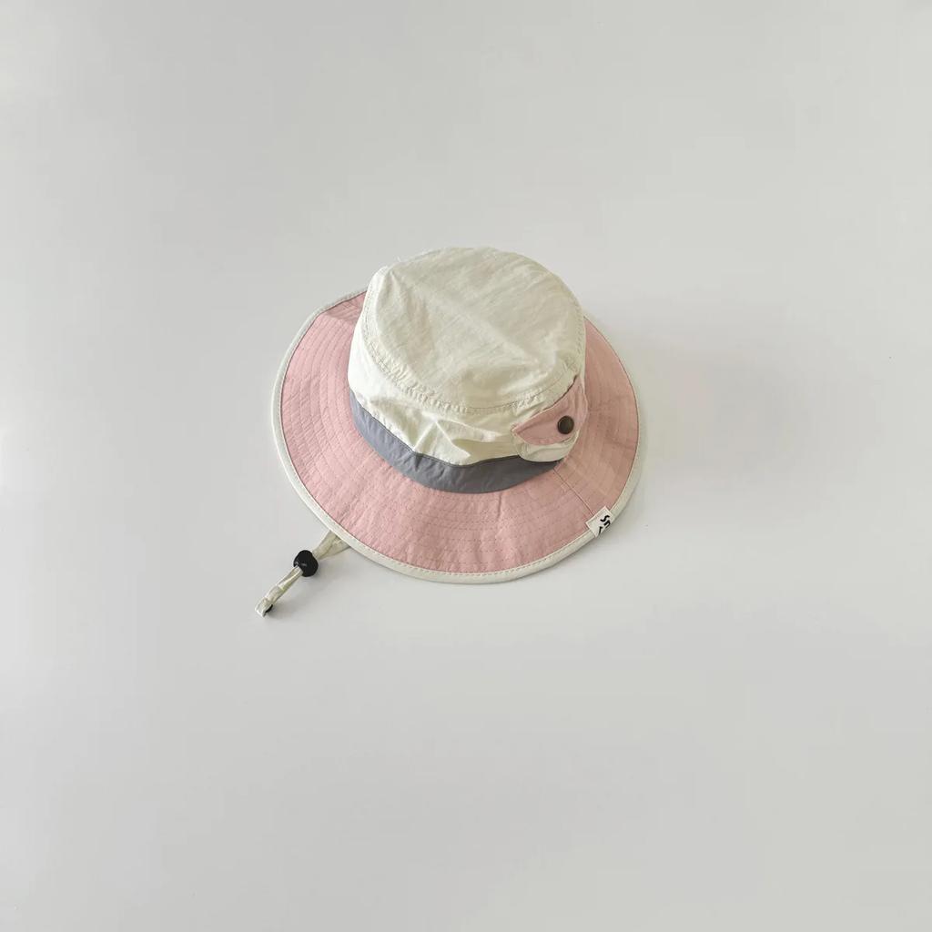 New Kids Bucket Hat for Boy Girl Sporty Fashion Solid Color Camping Cap for Children Simplicity Summer Travel Sunshade Hat