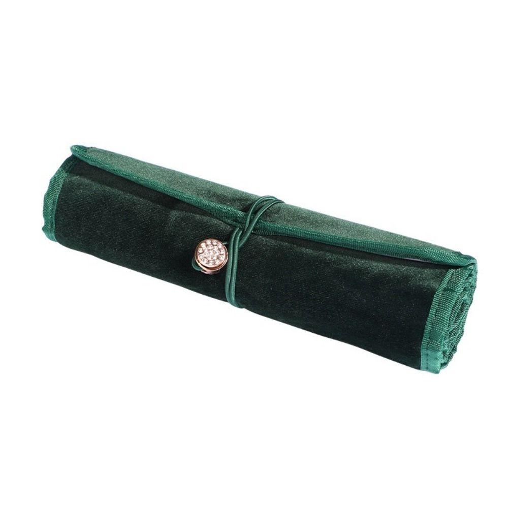 Sac de rangement pour bijoux enroulable Sac de rangement pour bijoux portable Utilisation en voyage en extérieur