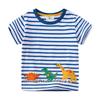 Spring/Summer 2026 Pure Cotton Short-Sleeve T-Shirt for Baby Boys—Cartoon Embroidered European & American Style Top
