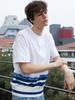 FILOBISKNOT Needle Punch Knit Stripe T-Shirt_White