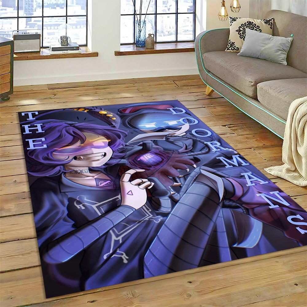 2025 New Style Cartoon Murder Drones Uzi Robot 3D Rug Carpet for Living Room Bedroom Home Decor, Floor Mat Non-slip Sofa Doormat