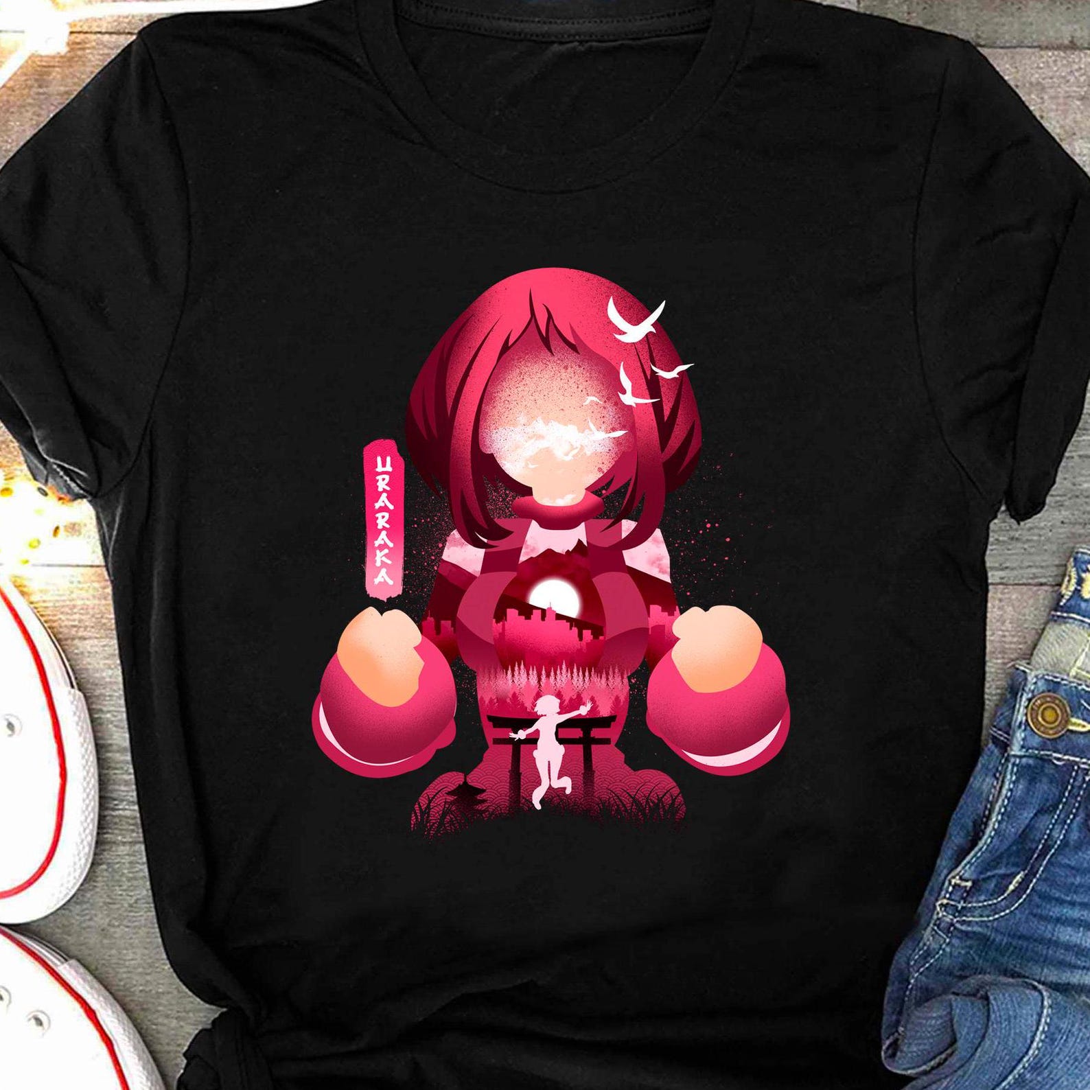 Ochako Uraraka Anime Shirt, Uravity One For All Manga Shirt, My Hero Academia Boku no Hero MHA Gift, Japanese BNHA Tee M