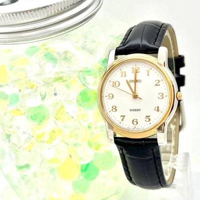 Used [New Battery] SEIKO LUCENT Ladies Watch 5E21-6E00 309968 New Belt