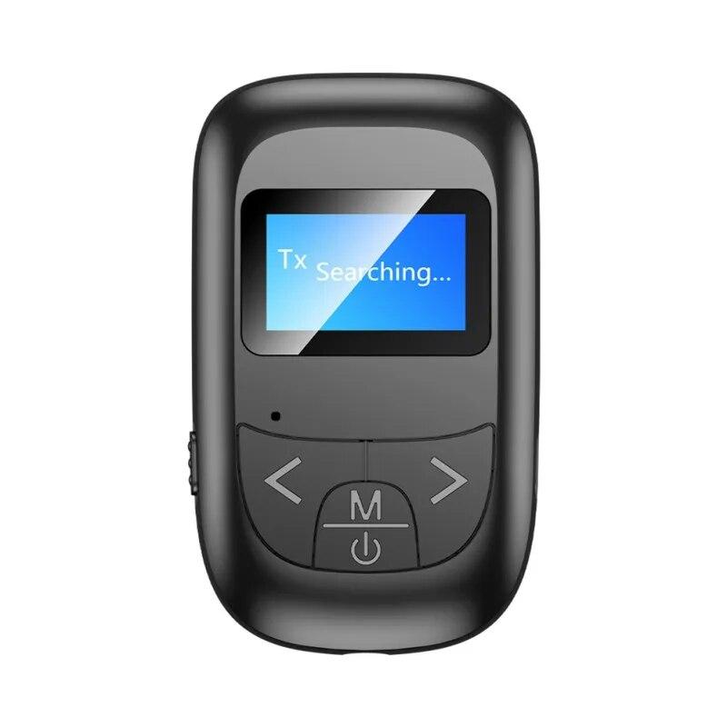 

Bluetooth 5,0 аудио адаптер 2 в 1 беспроводной приемник передатчик ЖК-экран стерео музыкальный ключ поддержка 3,5 мм Aux громкой связи