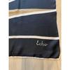 Used Echo 100% Silk Scarf Large Black Beige