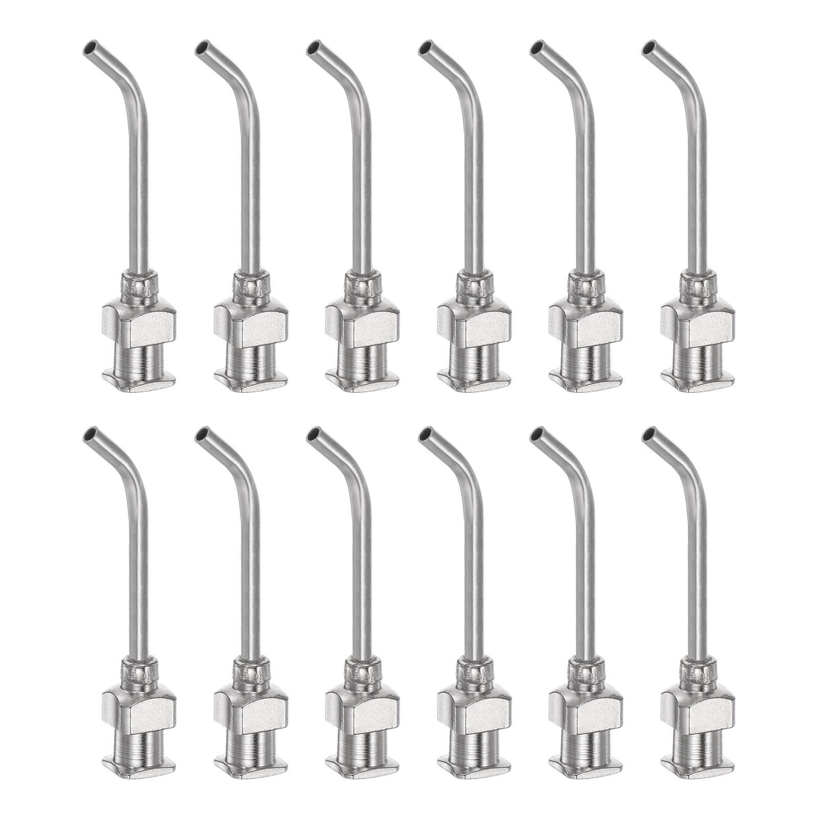 

12pcs Dispensing Needles 14G 15G 16G 17G 18G 19G 20G 22G 24G 25G 26G 28G 30G 32G 34G 1 Blunt Tip Bent Needles with Luer Lock 14G