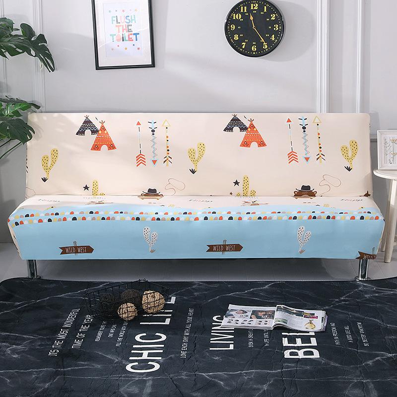 Copridivano Elasticizzato Copri Futon Senza Braccioli Stampato Copri Mobili Aderente Elastico Lavabile Copridivano Senza Braccioli Scudo Divano Pieghevole Copridivano