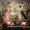 2D Classic Tea Party Backdrop, Rococo Style & Butterfly Photography Background