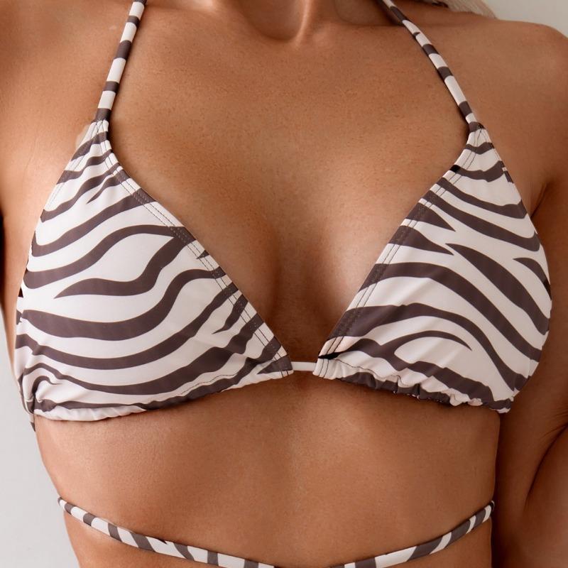 Women S Striped Two Piece Bikini Swimsuit Beachwear Outfit