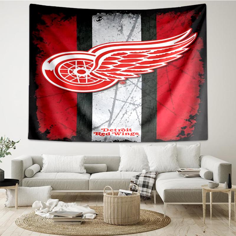 Red Wings Logo Tapestry, Unique Design Tapestry, Wall Decor for Bedroom,Livingroom, Playroom,Heartwarming Fan Holiday Gifts