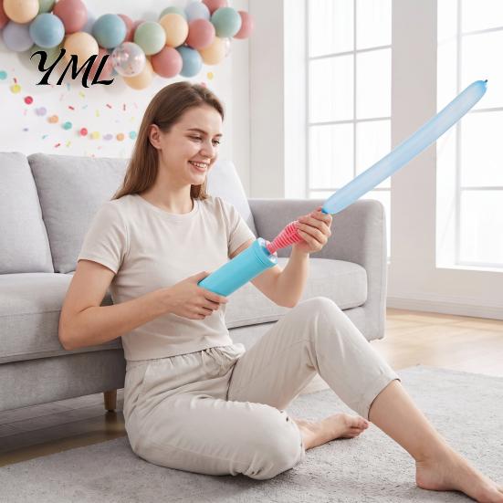 Handheld Balloon Pump Hand Held Plastic Pump, Two Way Dual Action Inflator, Manual Inflator Air for Latex Balloons, Portable Blower Tools Tool